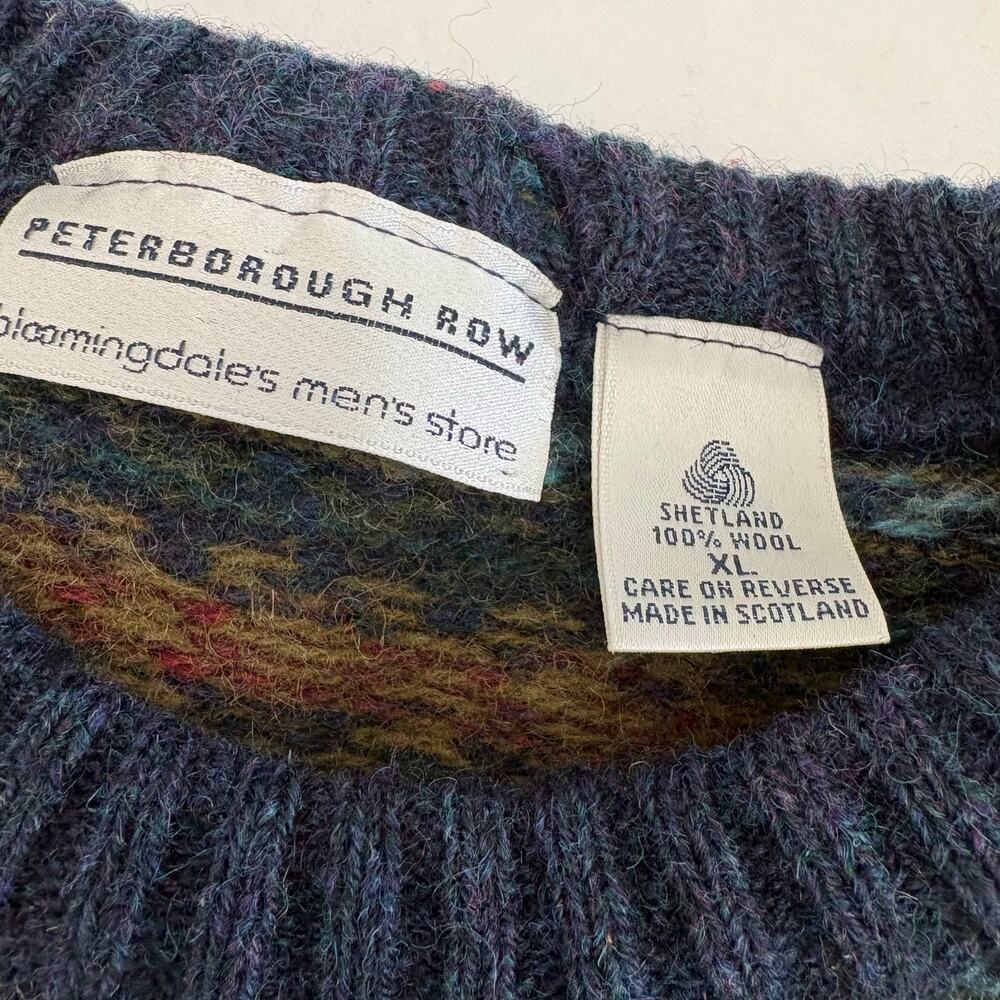 Vintage Peterborough Row Shetland Wool Sweater Mens Size XL Grandpa Outdoor Read - Picture 4 of 10